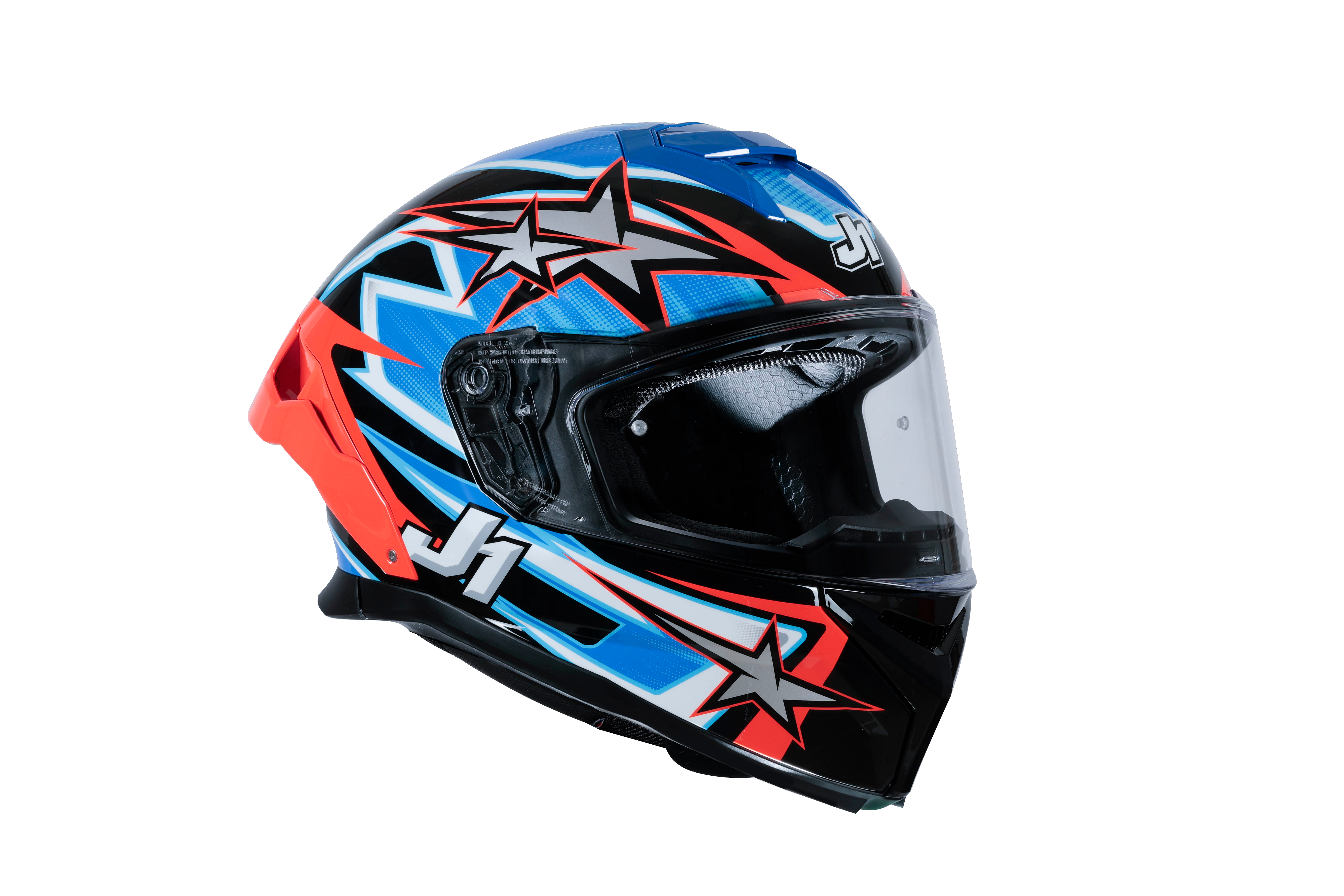Just1 J-STR Helm Astro Rood / Blauw / Zwart Glans 6030390112007 