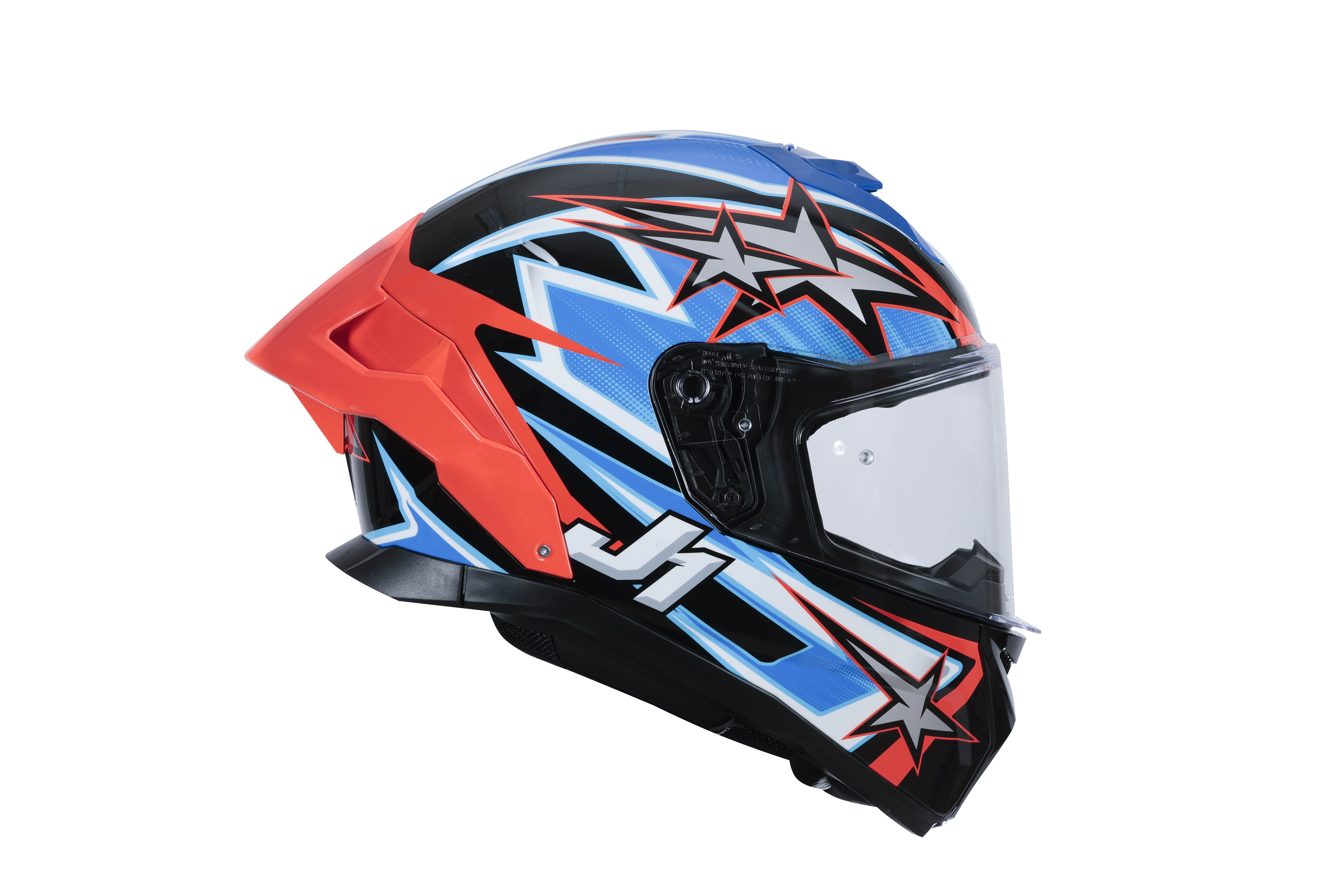 Just1 J-STR Helm Astro Rood / Blauw / Zwart Glans 6030390112007 