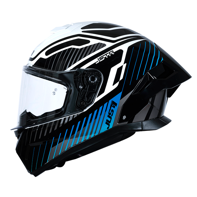 Just1 J-STR Helm Tactical Blauw / Wit Glans 6030390112003 