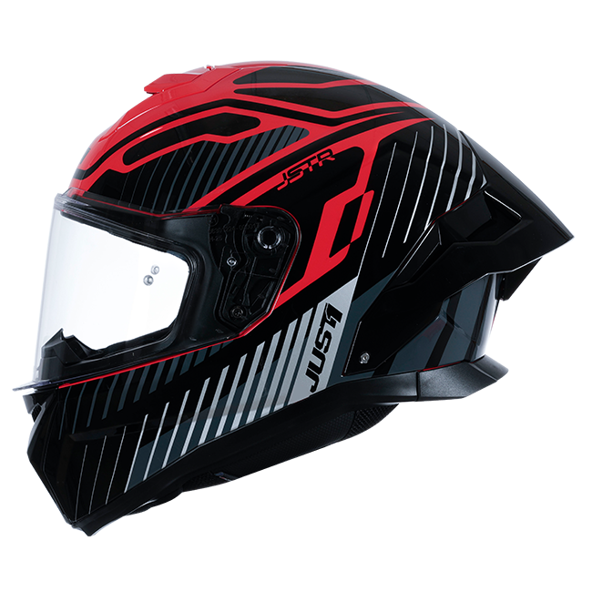 Just1 J-STR Helm Tactical Zilver / Rood Glans 6030390171003 