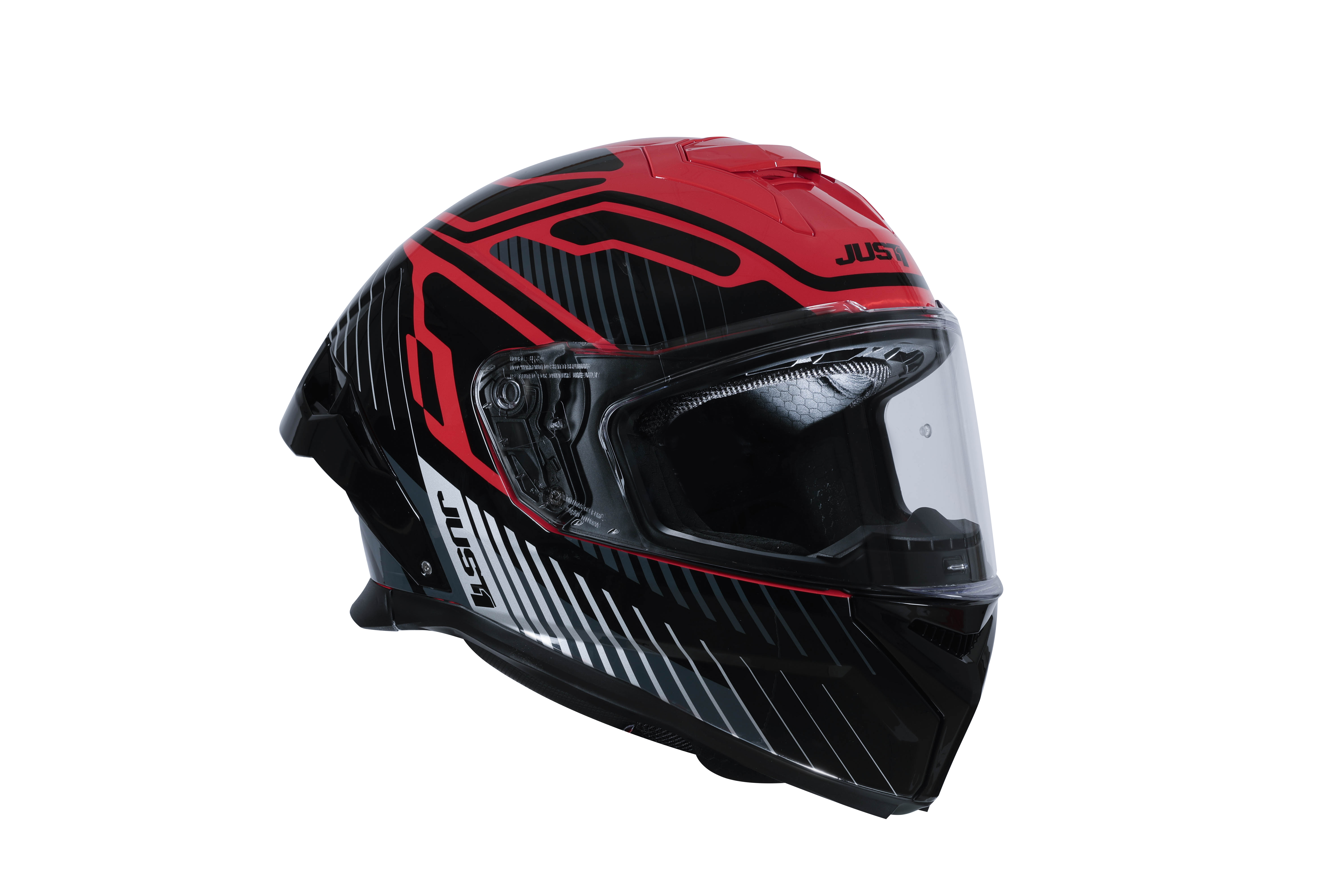 Just1 J-STR Helm Tactical Zilver / Rood Glans 6030390171003 