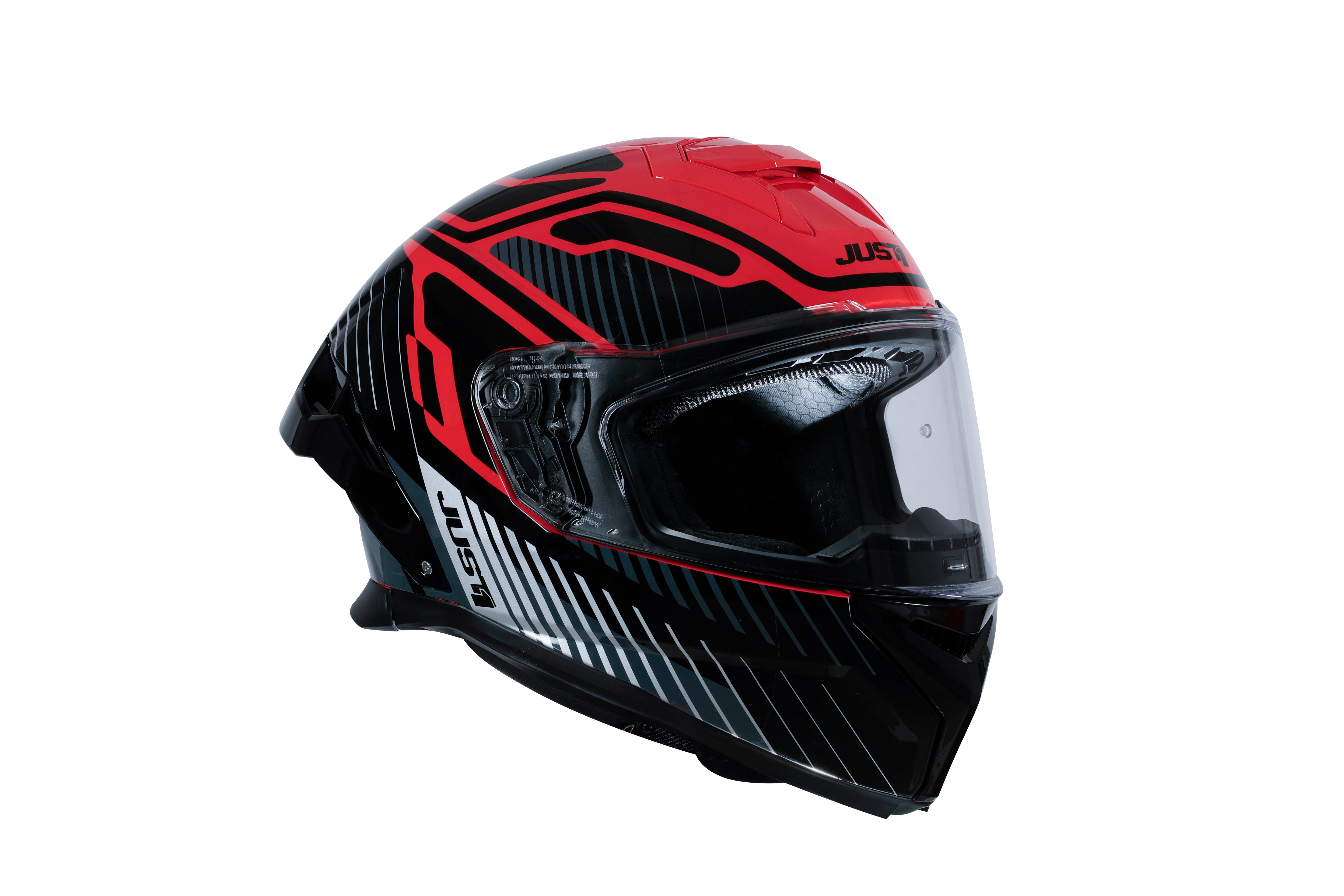 Just1 J-STR Helm Tactical Zilver / Rood Glans 6030390171003 