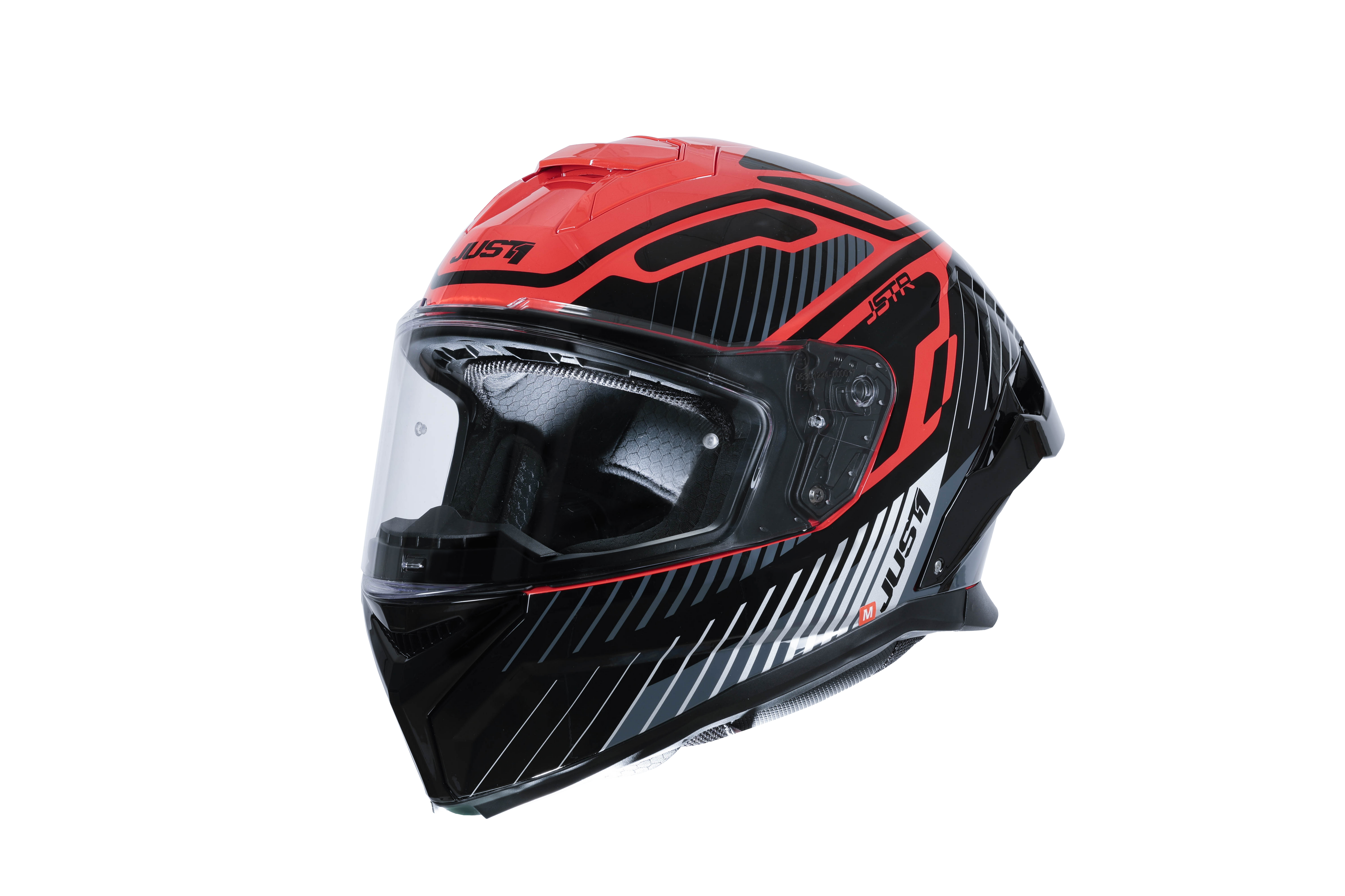Just1 J-STR Helm Tactical Zilver / Rood Glans 6030390171003 