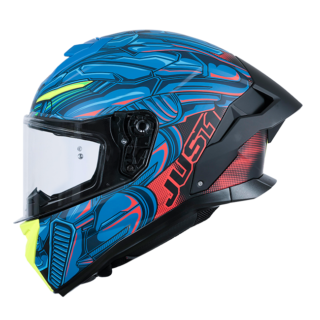 Just1 J-STR Helm Titan Rood / Blauw / Zwart Matt 6030390214004 