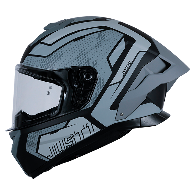 Just1 J-STR Helm Unie Grijs / Zwart Mat 6030390201001 