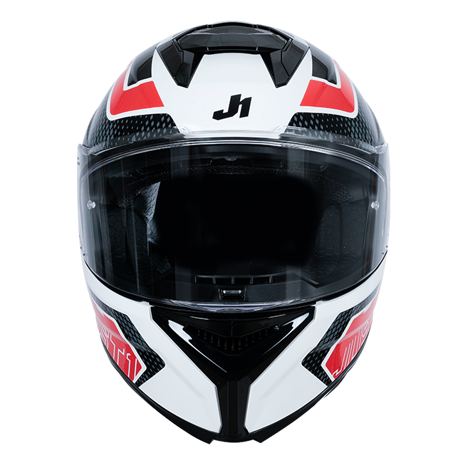 Just1 J-STR Helm Unie Rood / Wit Glans 6030390171001 
