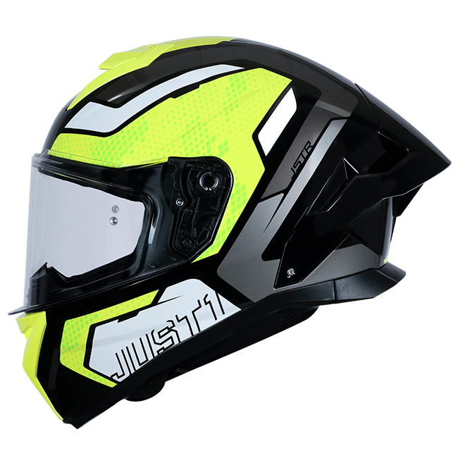 Just1 J-STR Helm Unie Neongeel / Zwart Glans 6030390191001 