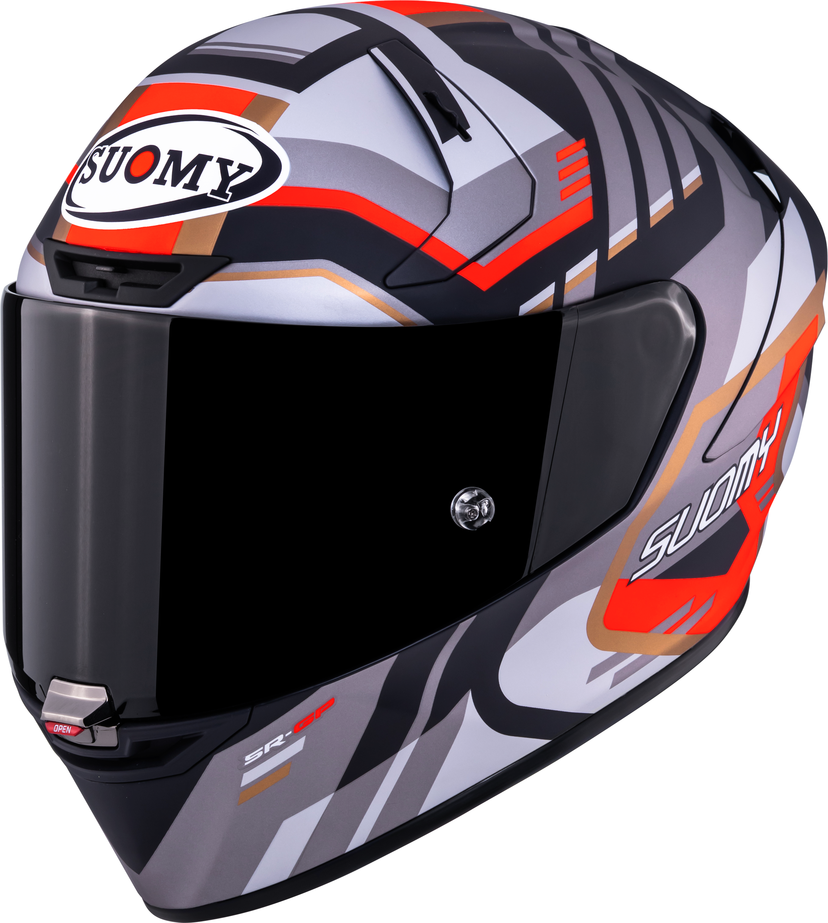 Suomy SR-GP Evo Helm Infrared Matt Grijs/Rood/Zwart K6S20025 
