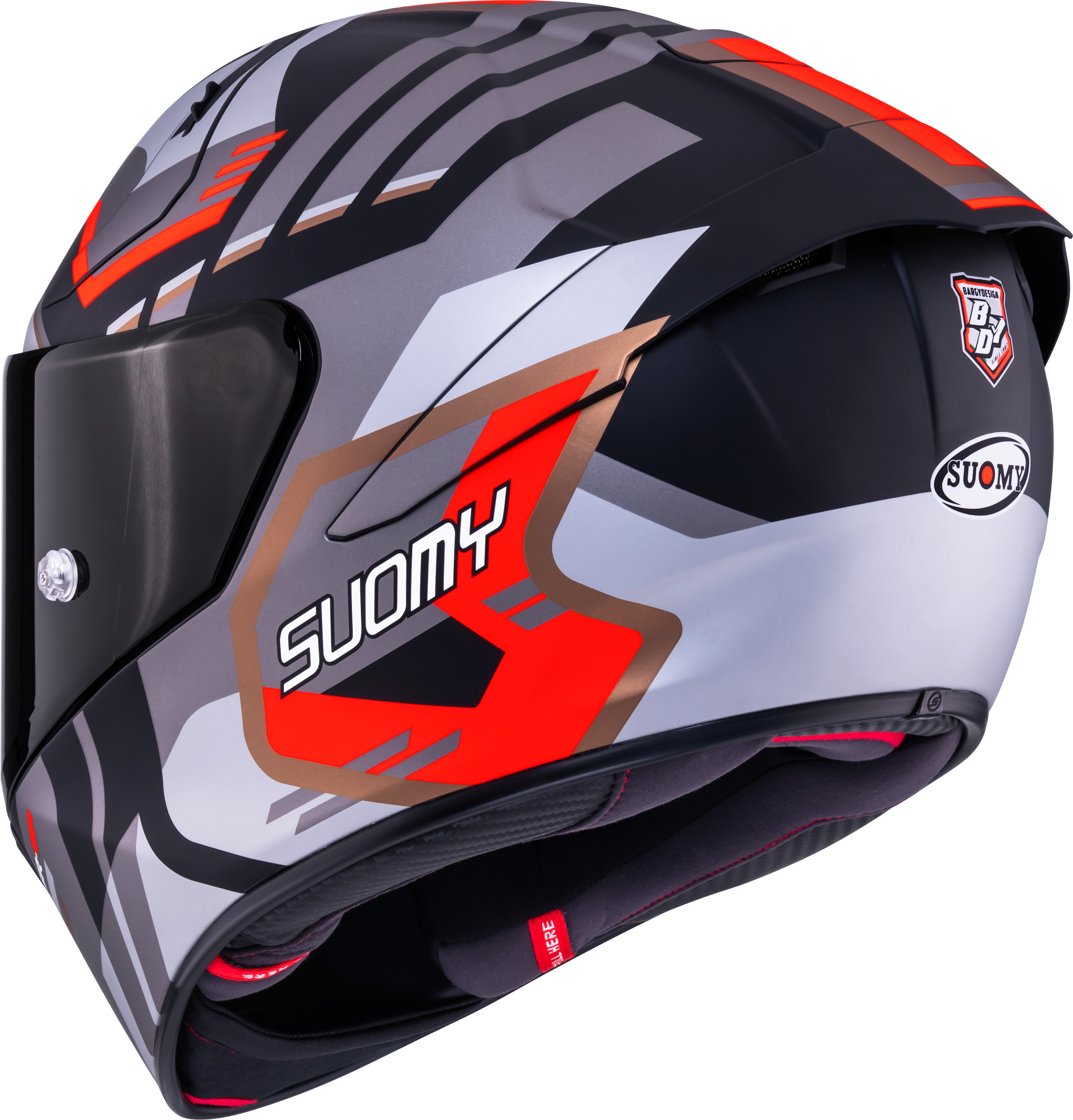 Suomy SR-GP Evo Helm Infrared Matt Grijs/Rood/Zwart K6S20025 