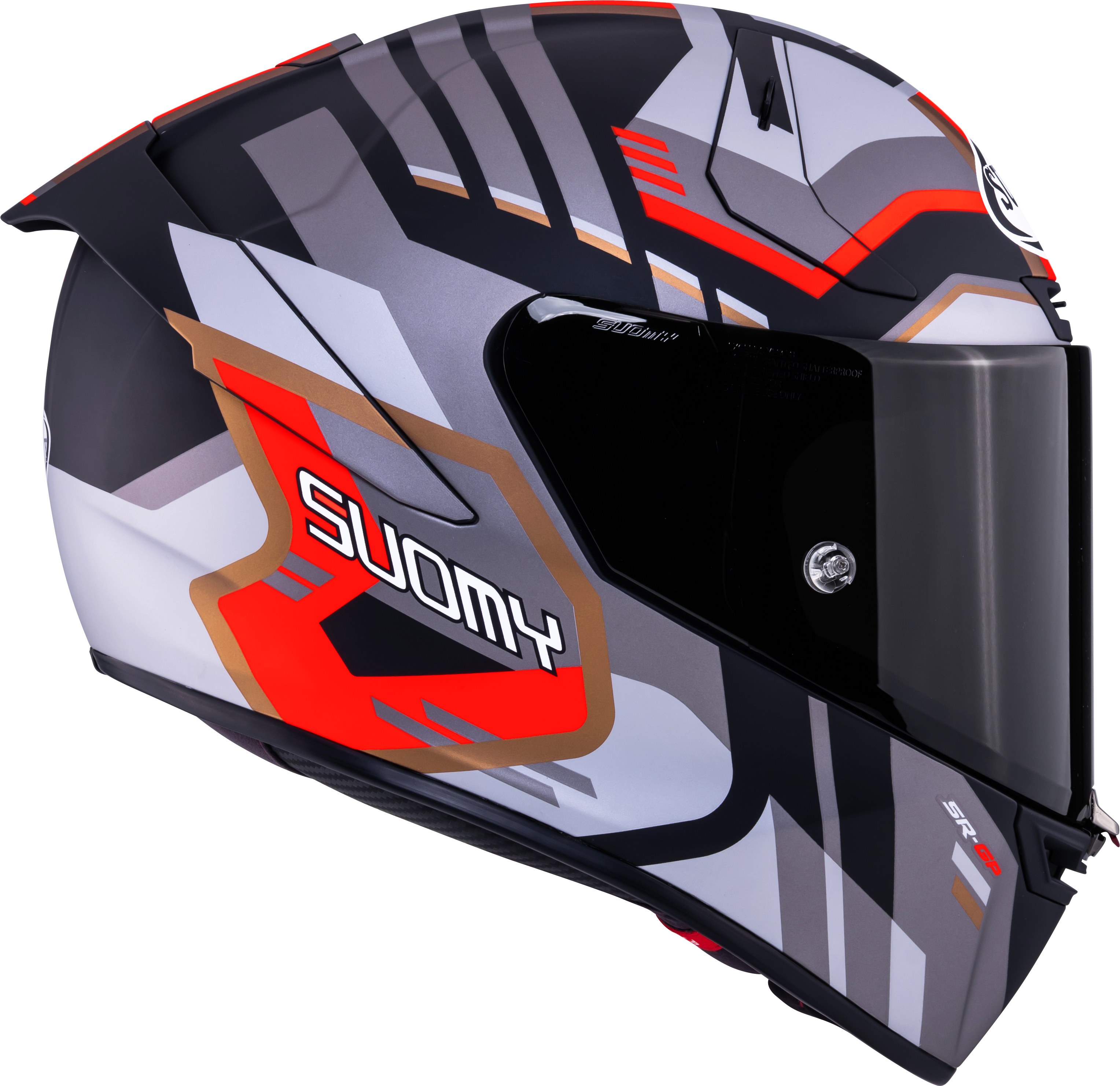 Suomy SR-GP Evo Helm Infrared Matt Grijs/Rood/Zwart K6S20025 