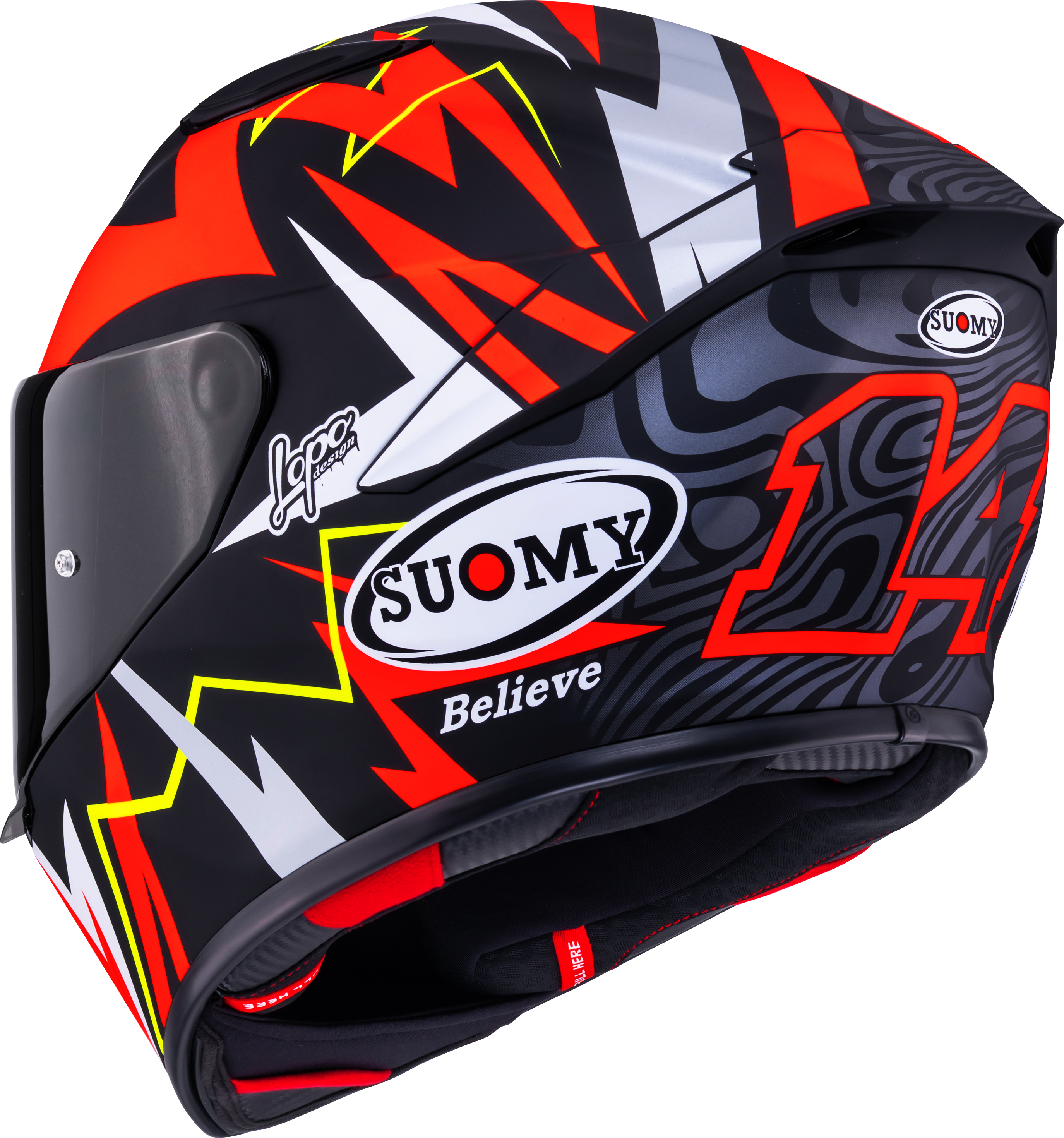 Suomy Track-1 Helm Matt Rood Sam Lowes Replica 2025 K6T10020 