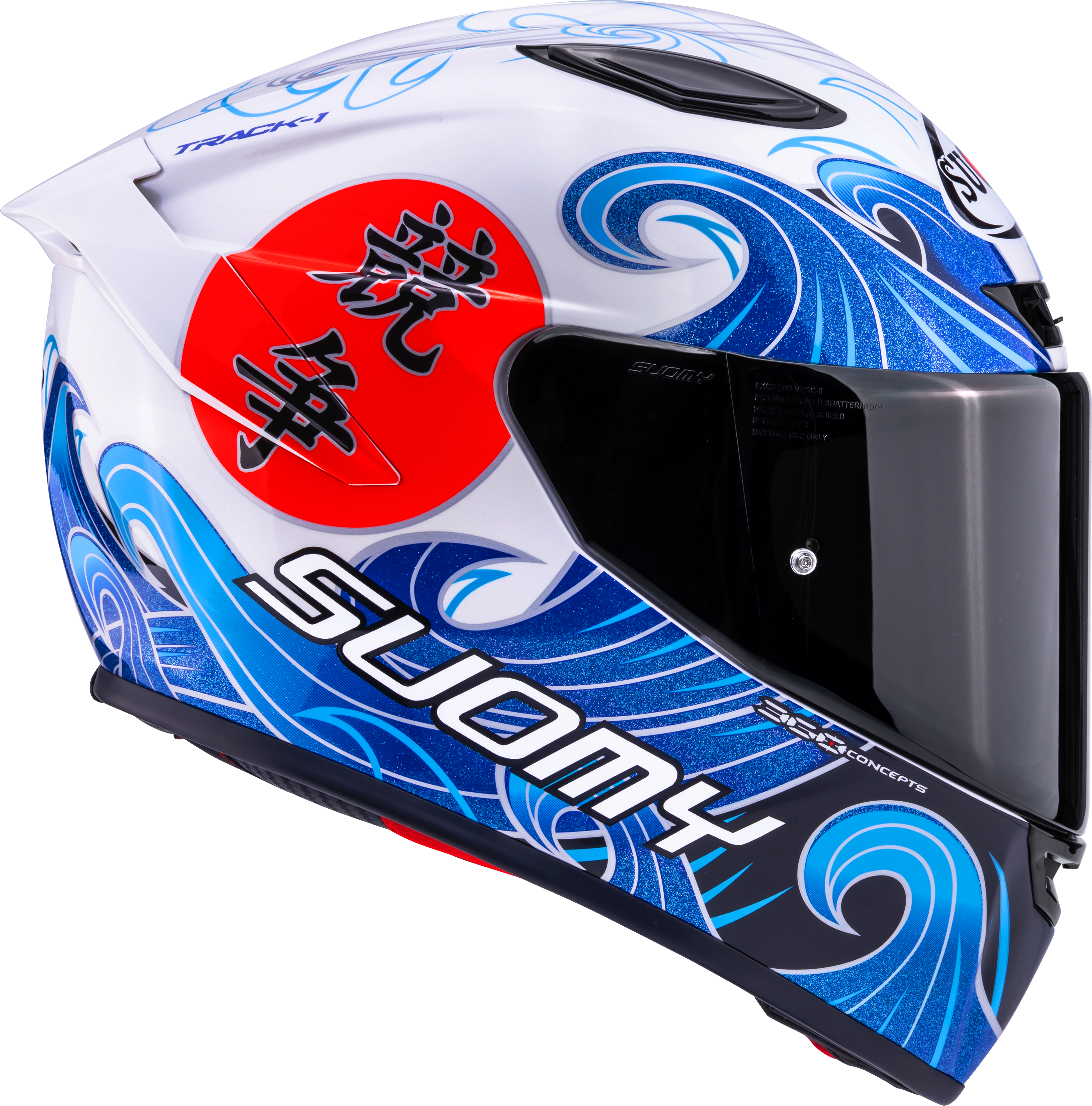 Suomy Track-1 Helm Waves Wit K6T10025 