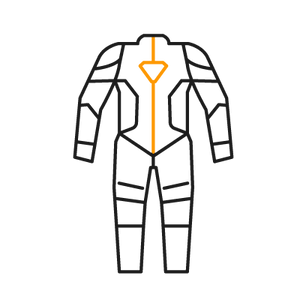 1x Laser Pro eendelig Leren pak 