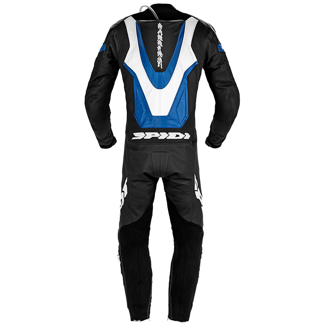 Spidi Laser Pro eendelige overall Leren pak – Geperforeerd racepak | Heren | Zwart/Blauw | Y154022 
