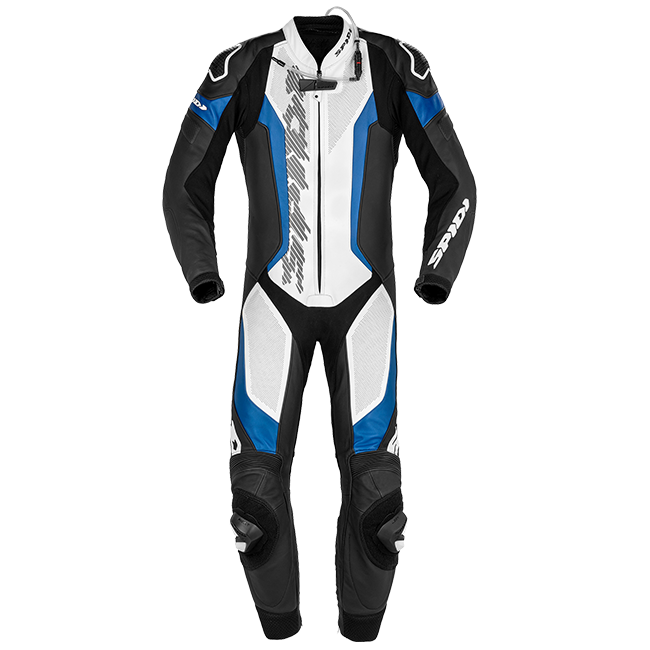 Spidi Laser Pro eendelige overall Leren pak – Geperforeerd racepak | Heren | Zwart/Blauw | Y154022 