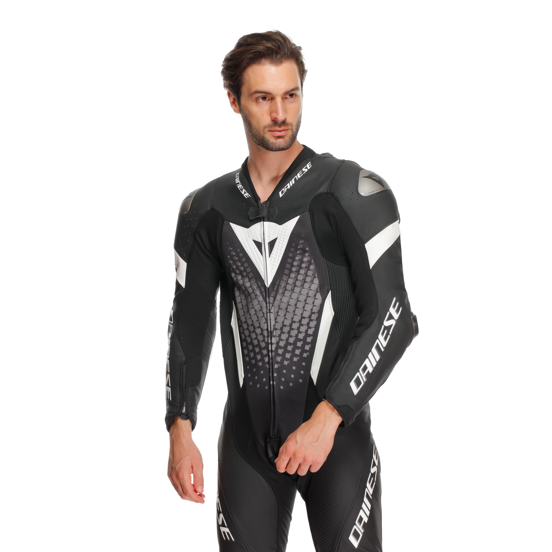 Dainese Laguna Seca 6 Eendelige Leren Kombi – Geperforeerd Racesuit | Heren | Zwart/Wit 