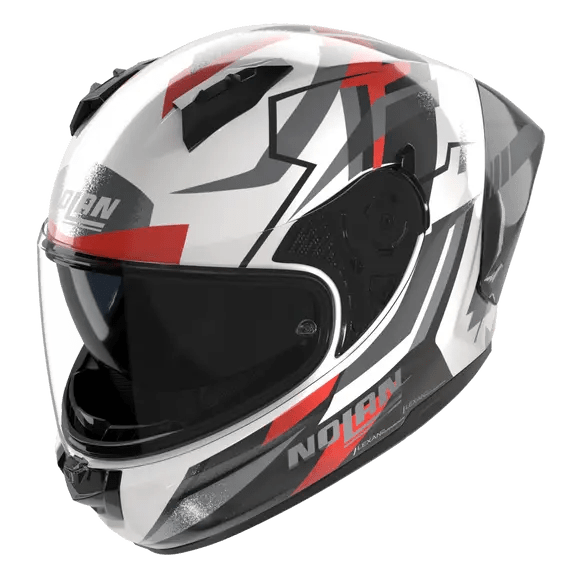 Nolan N60-6 Sport Helm Corsa Wit / Zwart / Rood / Metaalafwerking 356 