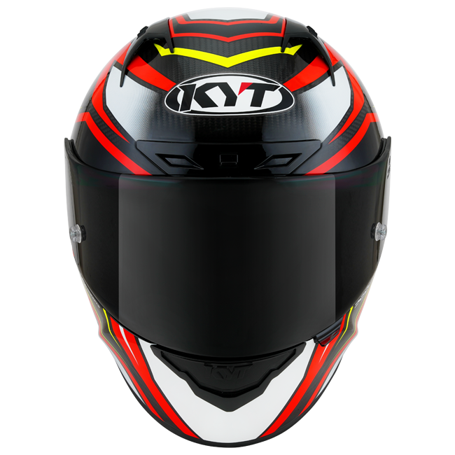 KYT NZ-Race Helm Carbon Stride Glanzend Rood/Wit Y6NZ0026 