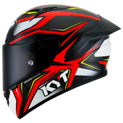 KYT NZ-Race Helm Carbon Stride Glanzend Rood/Wit Y6NZ0026 