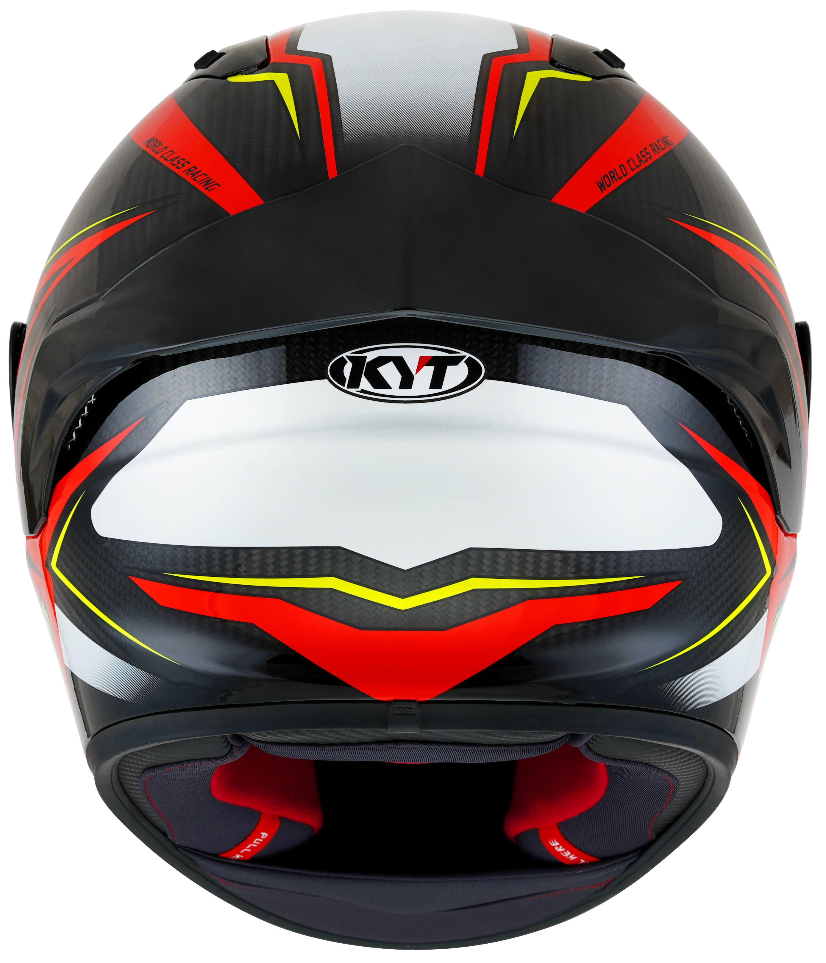 KYT NZ-Race Helm Carbon Stride Glanzend Rood/Wit Y6NZ0026 