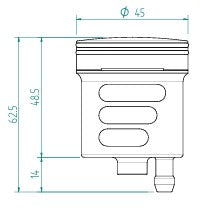 LighTech rem- & koppeling olie reservoir 30 cm³ – CNC aluminium, gekleurd | Universeel reservoir voor motorfietsen 