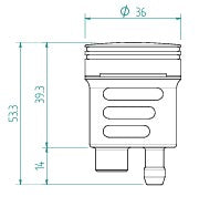 LighTech rem- & koppelingsoiltank 16 cm³ – CNC Aluminium, gekleurd | Universele reservoir voor motorfietsen 