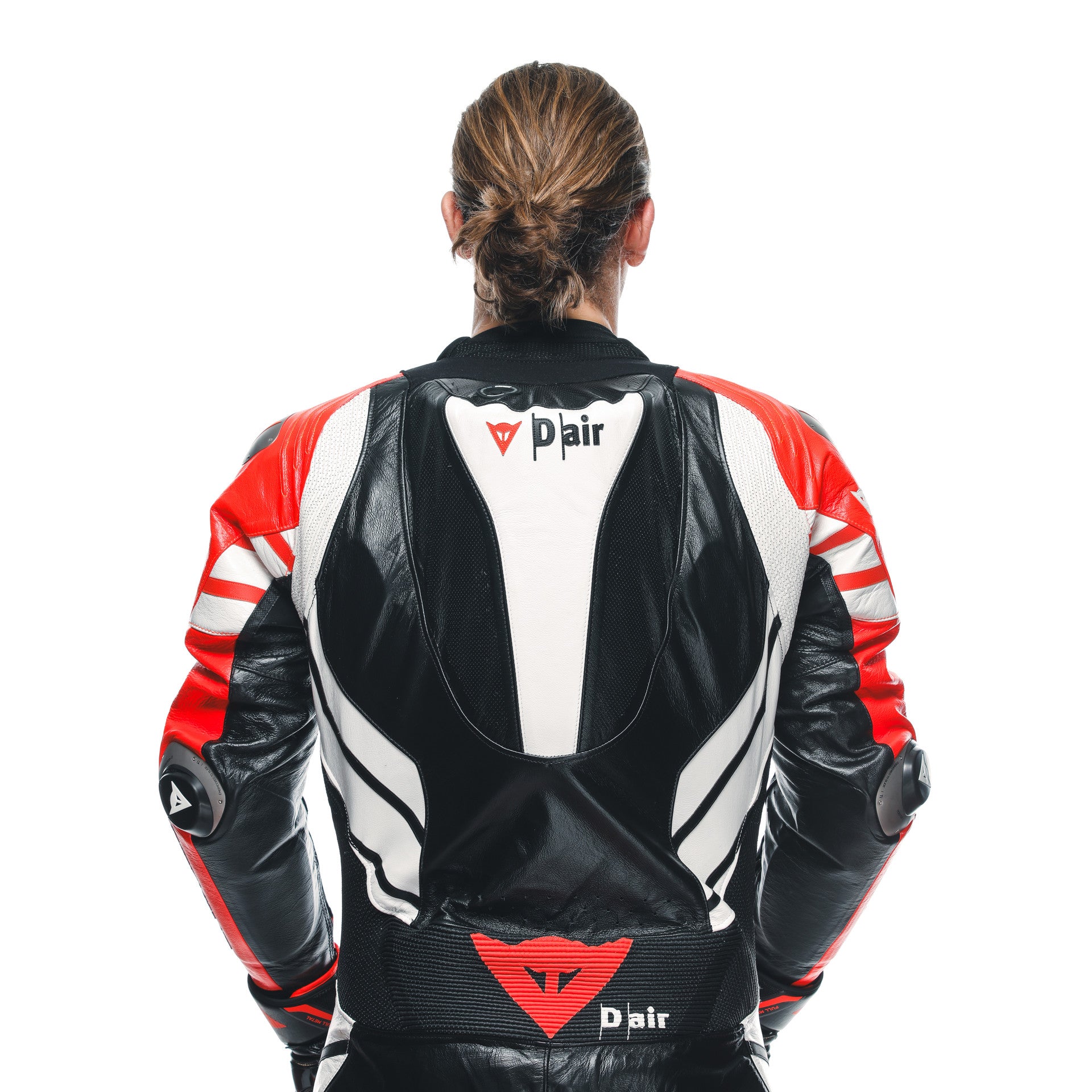 Dainese Mugello 3 D-AIR® Eendelig leren pak – Geperforeerd luchtzak racepak | Heren | Zwart/Rood 