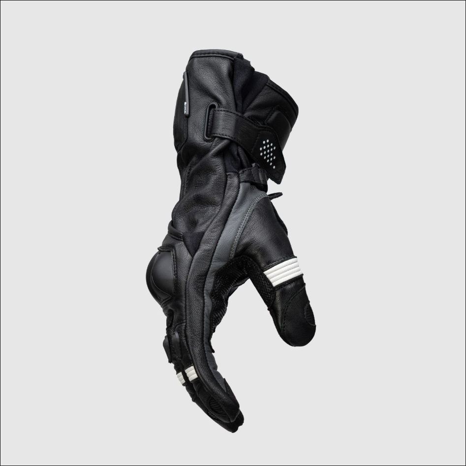 Knox Oulton MK2 sportieve lederen handschoenen | Heren | Zwart/Wit | 1011352160050 