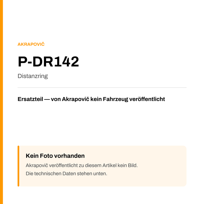 Akrapovic Distanzring P-DR142 — Platzhalter, kein Herstellerfoto verfügbar