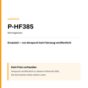 Akrapovic Montagesatz P-HF385 — Platzhalter, kein Herstellerfoto verfügbar