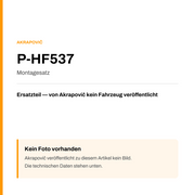 Akrapovic Montagesatz P-HF537 — Platzhalter, kein Herstellerfoto verfügbar
