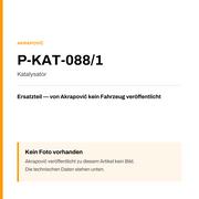 Akrapovic Katalysator P-KAT-088/1 — Platzhalter, kein Herstellerfoto verfügbar