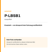 Akrapovic Auspuffteil P-LBSB1 — Platzhalter, kein Herstellerfoto verfügbar