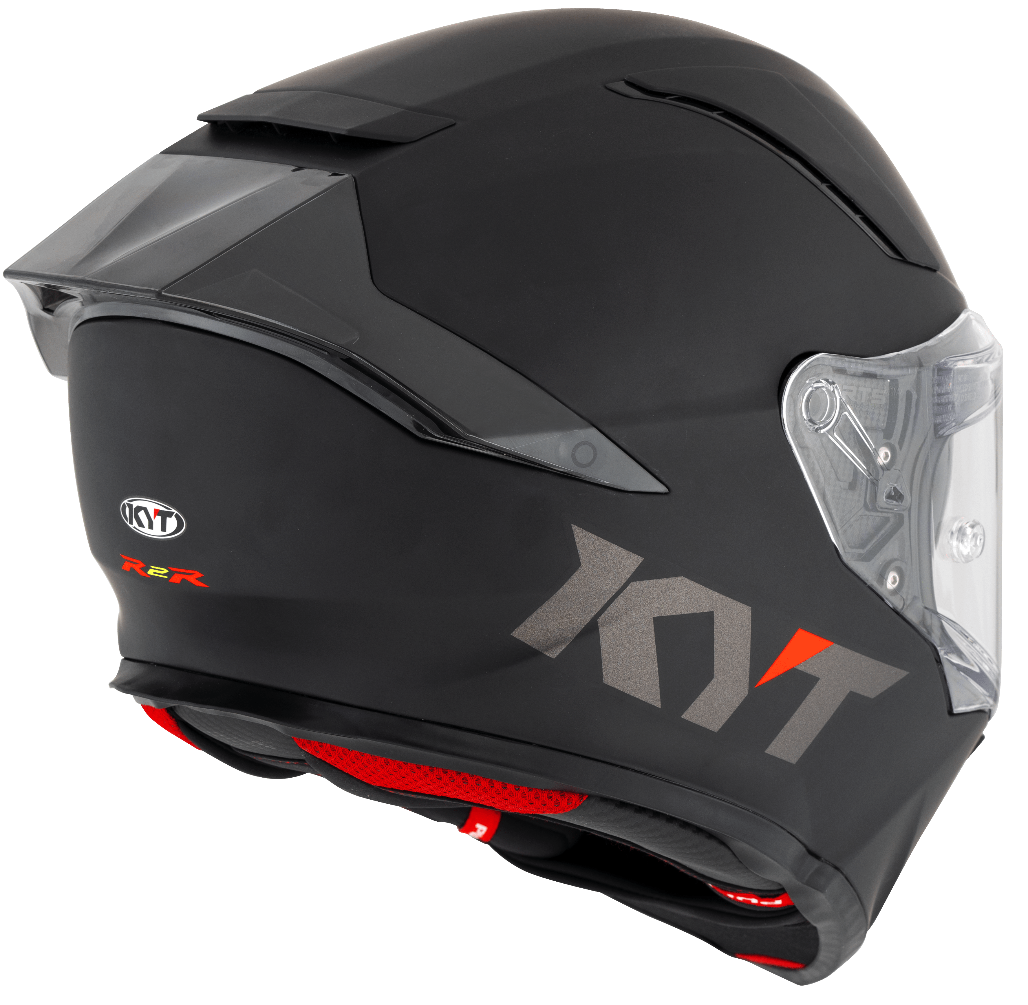 KYT R2R Helm Plain zwart mat Y6R200X6 