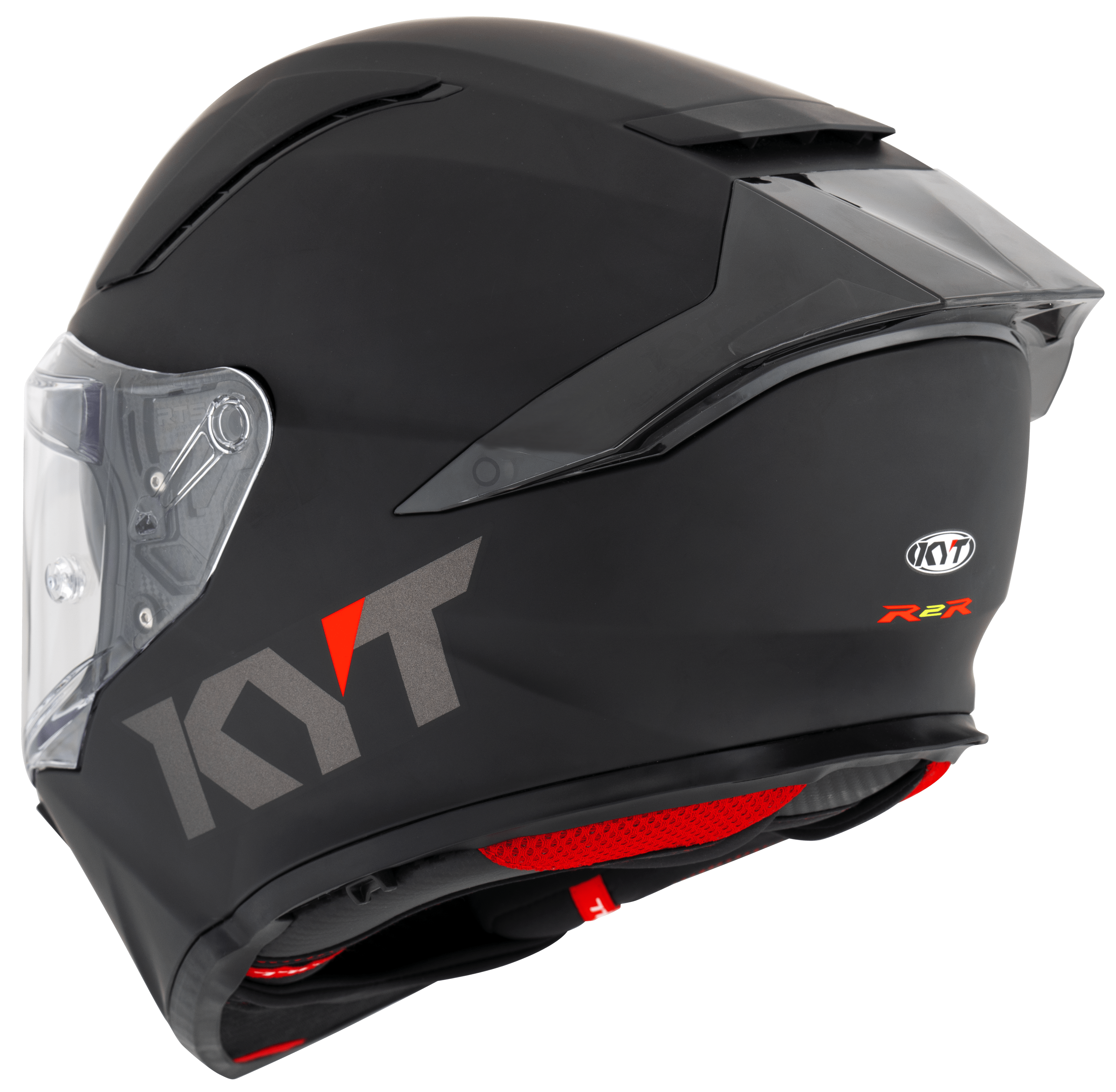 KYT R2R Helm Plain zwart mat Y6R200X6 