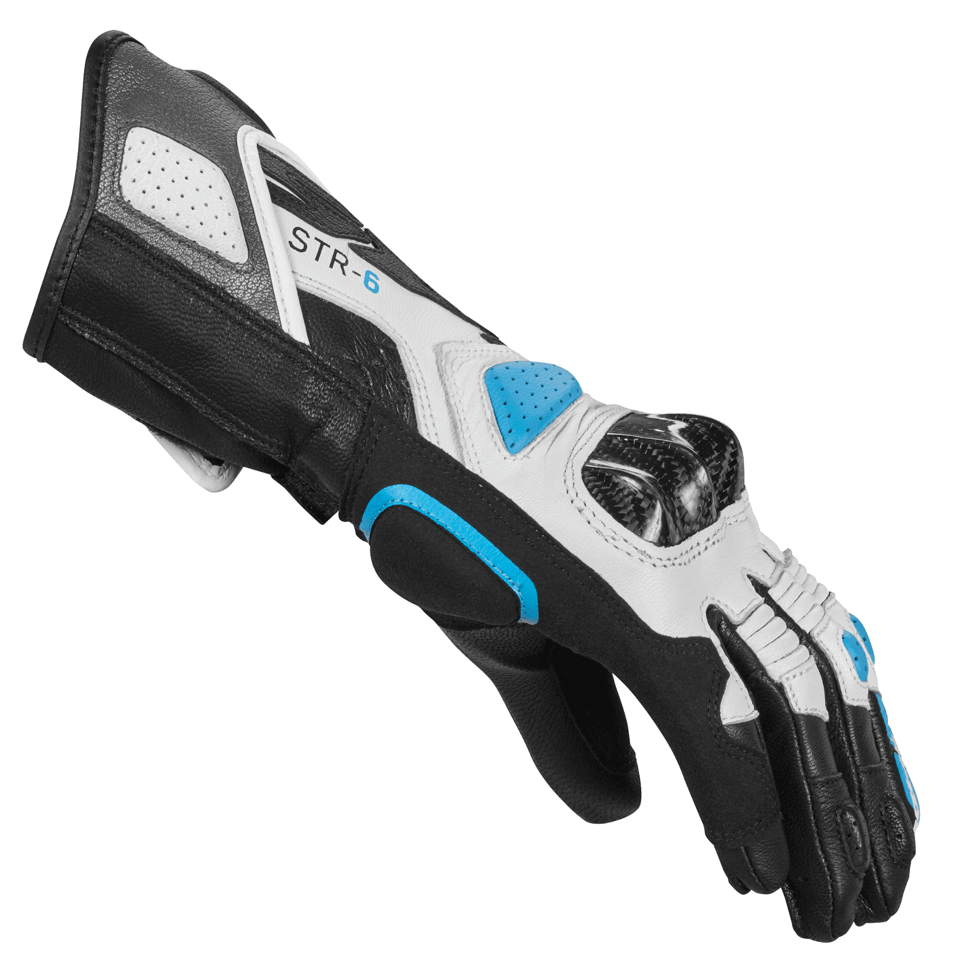 Spidi STR-6 Sport motorhandschoenen van leer | Dames | Grijs/Wit/Provence | A222302 