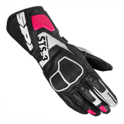 Spidi STS-3 Sport motorhandschoenen van leer | Dames | Zwart/Fuchsia | A220545 