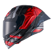 Nexx X.R3R Helm Swirl Carbon Rood Zilver 01XR323489023 