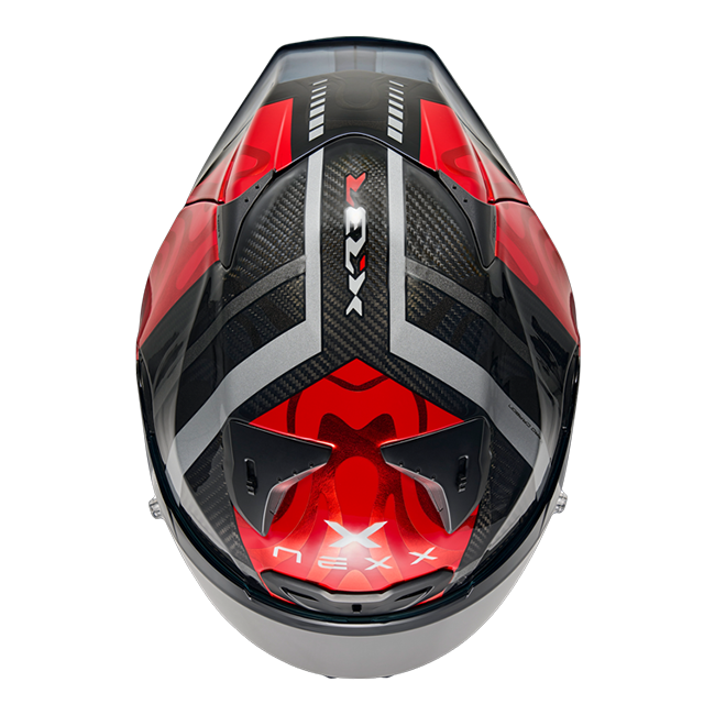 Nexx X.R3R Helm Swirl Carbon Rood Zilver 01XR323489023 