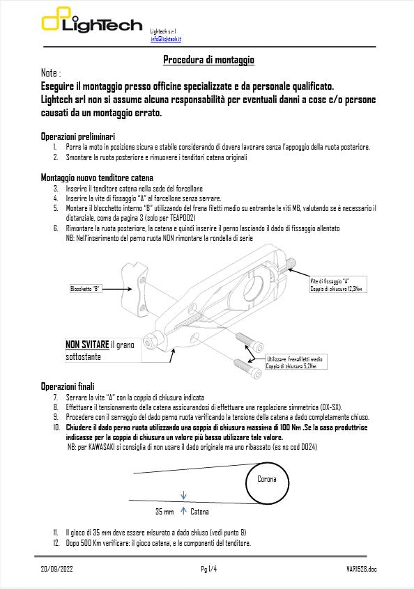 Kettenspanner LighTech Suzuki GSX-R 600 & 750 (11-16) TESU004 