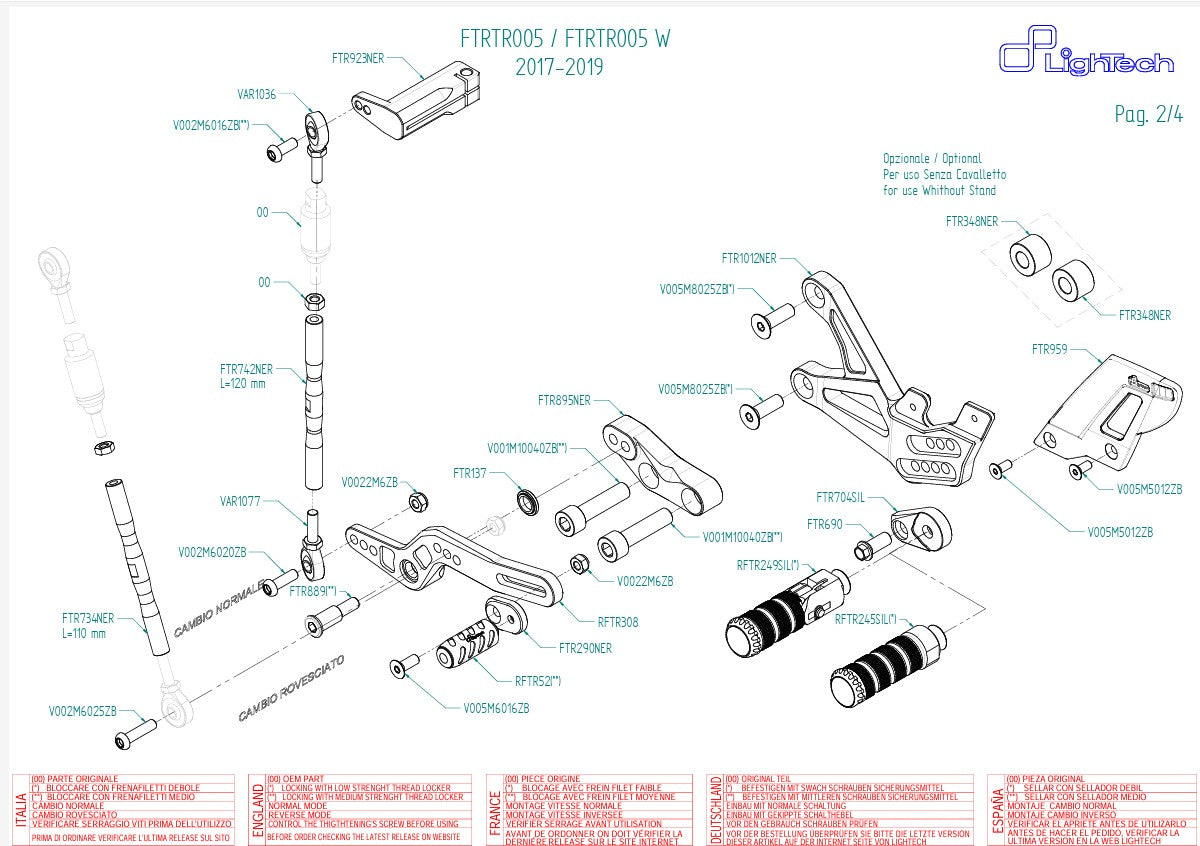 Fusie-installatie LighTech Triumph Street Triple 765 S / R / RS (17-25) FTRTR005 