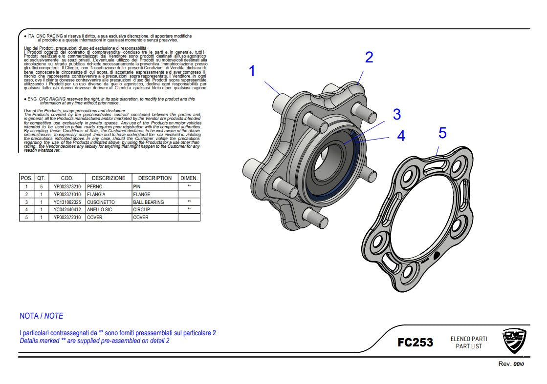 CNC Racing Kettingwieldrager Ducati Panigale V4/S (2025) FC253 