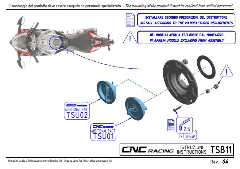 Tankdop CNC Racing Ducati Panigale V4/S (2025) TSB11 