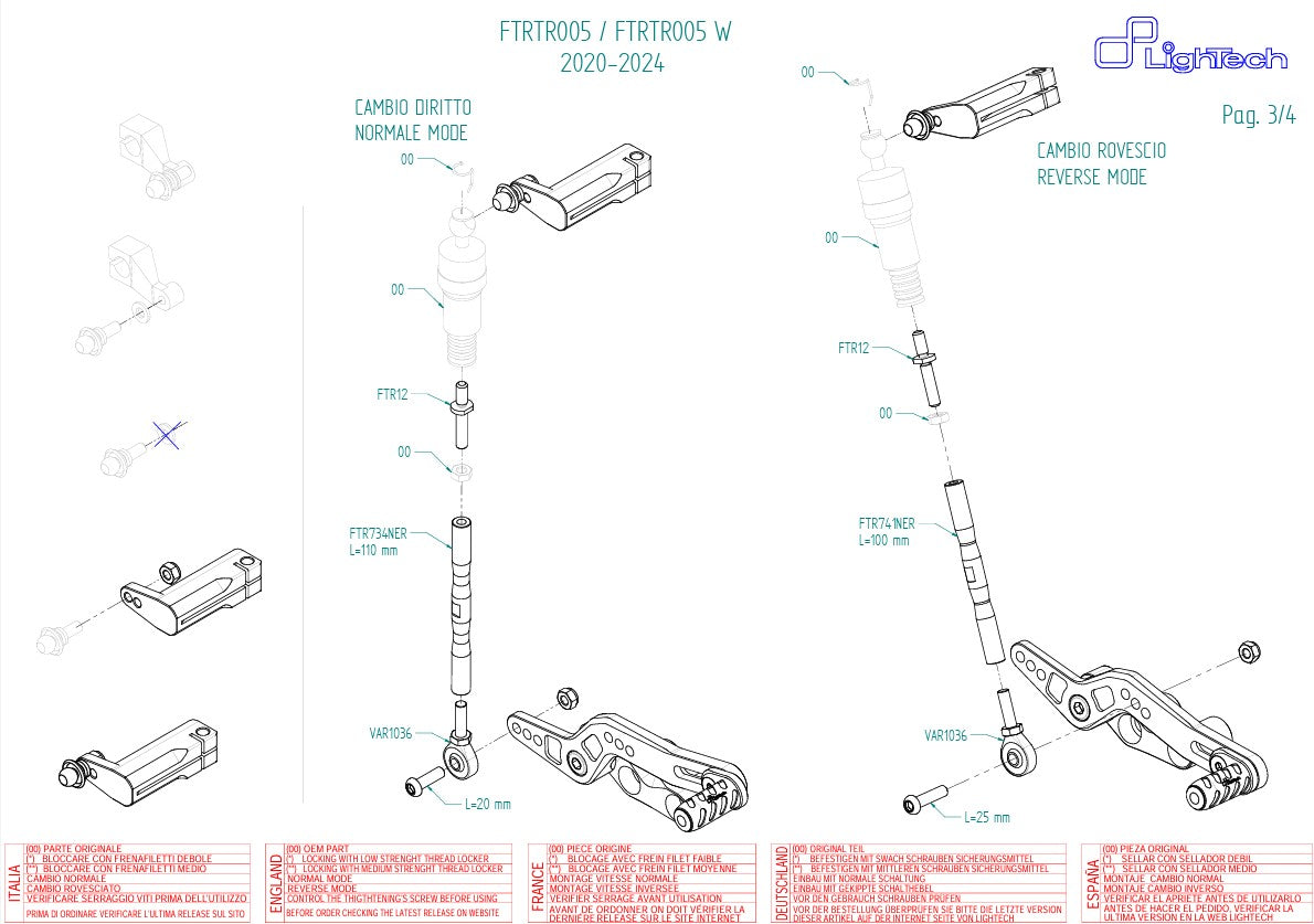 Fusie-installatie LighTech Triumph Street Triple 765 S / R / RS (17-25) FTRTR005 