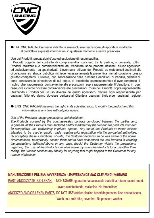 Ritzelafdekking Aluminium CNC Racing Ducati Panigale V4/S (2025) CP172 