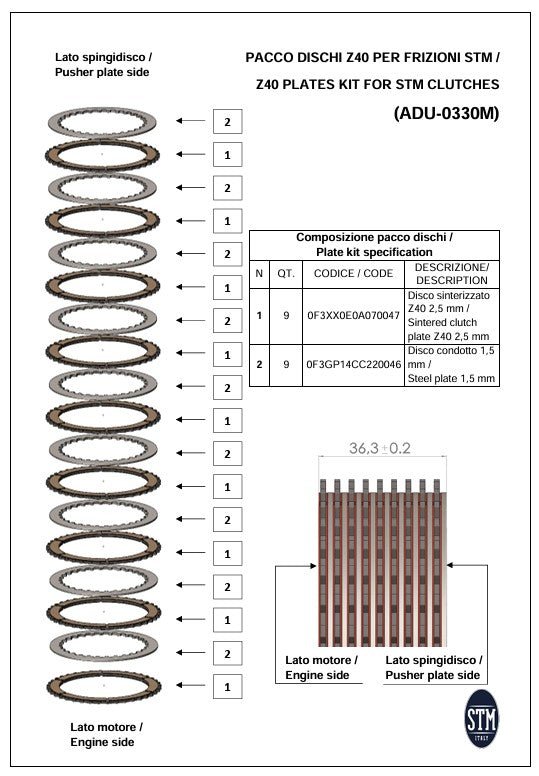 STM Droge koppeling Kit BMW M1000RR K66 (23-25) KTT-2700 