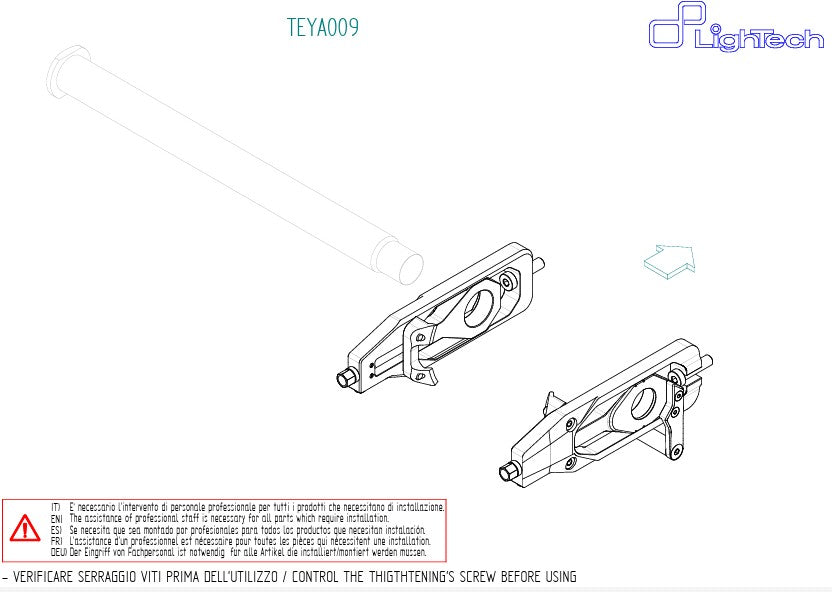 Kettenspanner Track-Use LighTech Yamaha YZF-R1/M RN65 (20-25) TEYA009 