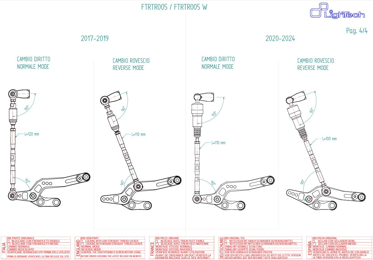 Fusie-installatie LighTech Triumph Street Triple 765 S / R / RS (17-25) FTRTR005 