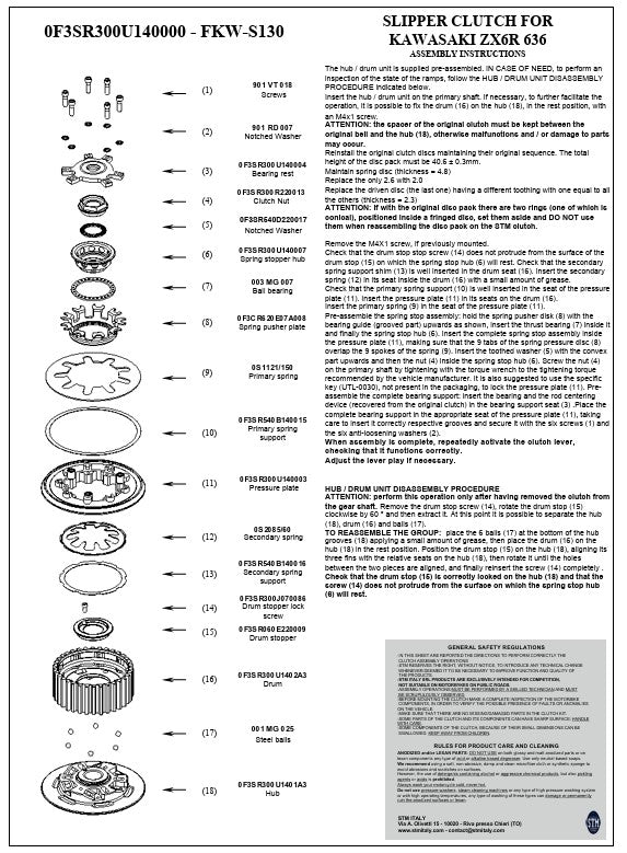 STM Anti-Hopping-koppeling Kawasaki ZX-6 R/636/RR (19-25) FKW-S130 