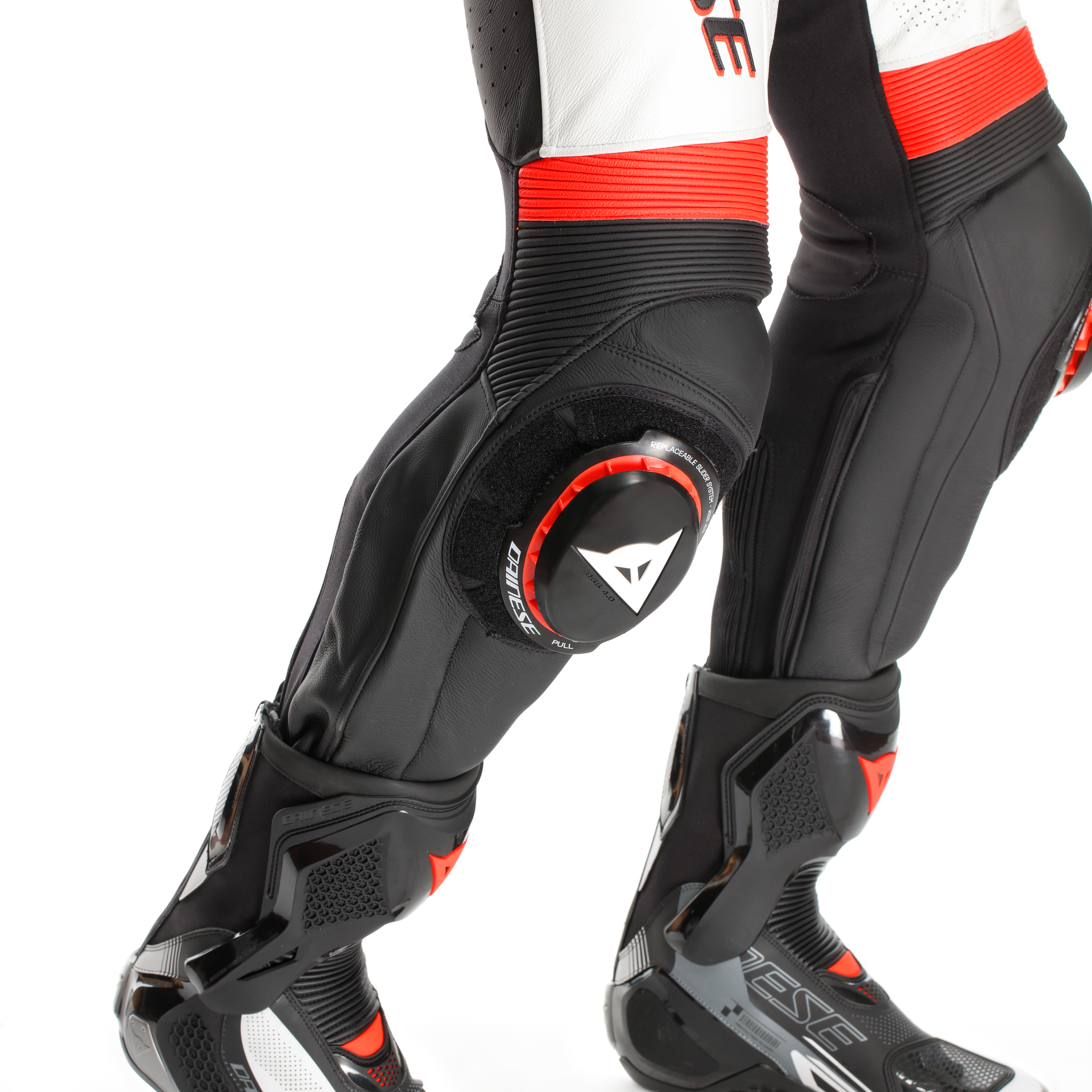 Dainese Laguna Seca 6 Eendelige leren raceoverall – Geperforeerde racepak | Heren | Wit/Rood 